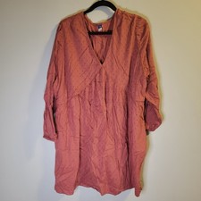 Old Navy Dress Women’s Size XXL Coral Long Sleeve V-Neck