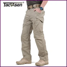 TACVASEN IX9 City Cargo Pants Mens Multi Pockets Work Pants Cotton Stretch