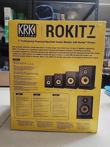 MONITOR ALIMENTADO KRK ROKIT7G4 KRK 7",Negro Negro RP7-G4 - Imagen 3 de 4