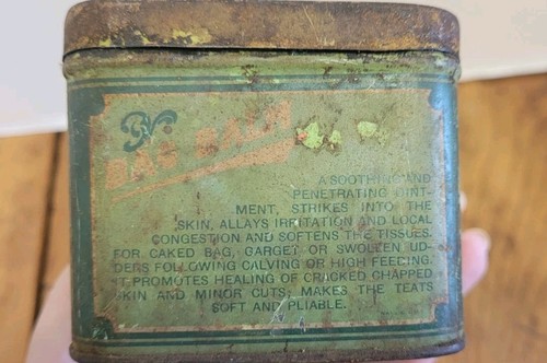 Bolso de Colección Bálsamo Verde Ungüento Lata Lácteos Asociación Americana PRIM Granja Decoración - Imagen 3 de 7