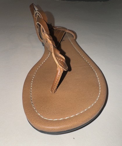 American Eagle Brown Braided Strappy Weaved Thong Sandals Size 7.5 - Picture 6 of 15