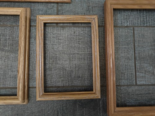CORNICI legno vintage lotto di 7 gallerie arte parete decorazione cottage core eco tw - Foto 4 di 12