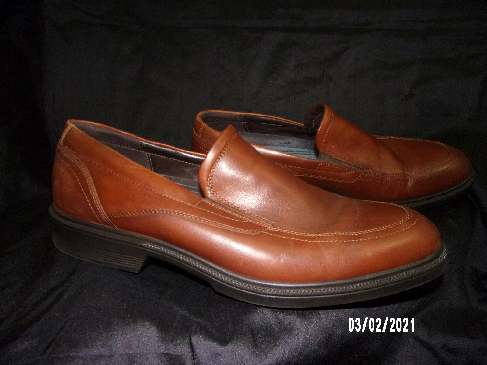 MOCASSINI IN PELLE MARRONE SOFSOLE ECCO TAGLIA 47