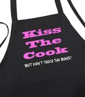 Cute Kiss The Cook Black Vintage Cooking Apron Novelty Chef Aprons by CoolAprons