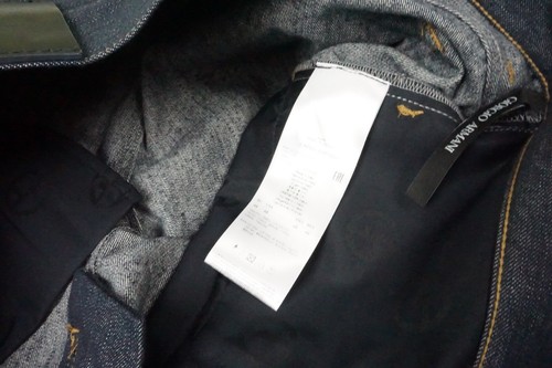 Giorgio Armani Black Label Blue Cotton Blend 5 Pocket Button Jeans 32 NEW - Picture 6 of 8