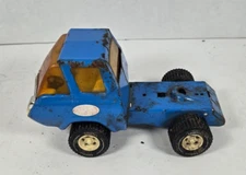 Vintage 1970s Tonka Toy Truck Semi Cab 8" Blue Pressed Steel