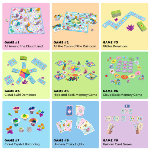 HABA Unicorn Glitterluck 9 Game - Board Game Collection for Ages 4-8 - Picture 3 of 12