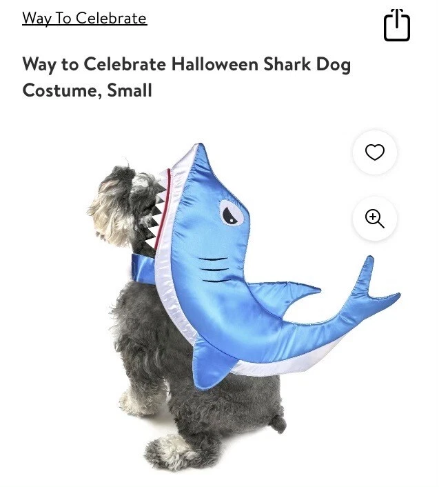 Way to Celebrate Halloween Shark Dog Costume XS (good For A Mini 5 -10 Lb Dog - Image 4 of 4