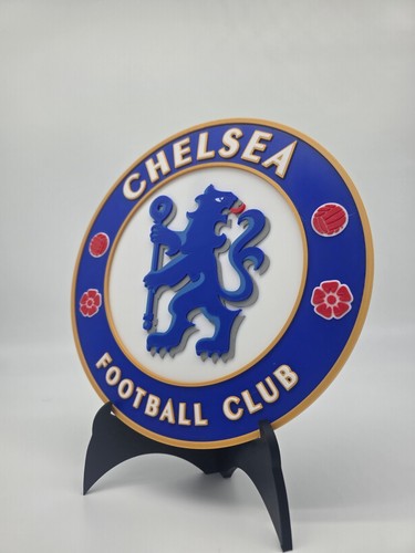 CHELSEA FC Logo Plaque (23cm Diameter) with Display Stand - Picture 6 of 9