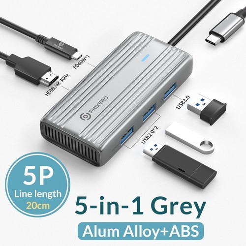 5/6/9/10 in 1 Multiport USB-C Hub Type C To USB 3.0 4K HDMI Adapter For Macbook - Picture 19 of 46