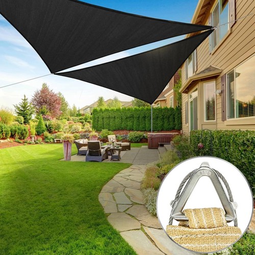 ColourTree Pro Anillo Triángulo Parasol Vela, Tela 260 GSM Resistente - Imagen 28 de 54