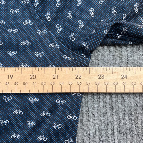 Buttercloth Shirt Mens Large Tall Blue Bicycle Print Camp Geometric Golf AOP - Picture 12 of 12
