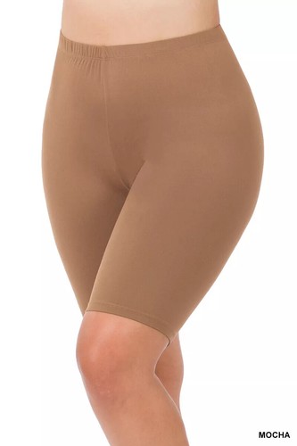 1X 2X 3X Bermuda Bike Shorts Soft Stretch Cotton Microfiber Leggings Gym Yoga - Picture 46 of 54