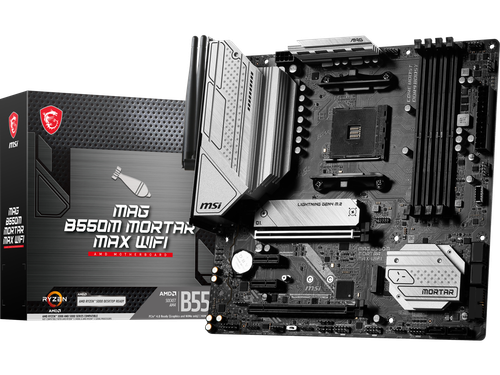 MSI MAG B550M MORTAR MAX WIFI DDR4 AM4 AMD B550 SATA 6Gb/s Micro-ATX Wi-Fi 6E 2.