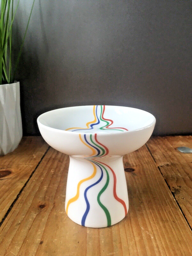 RETRO 1981 DANISH ROYAL COPENHAGEN ANNUAL CANDLE HOLDER STRIPED CANDLESTICK MCM - Picture 5 of 10