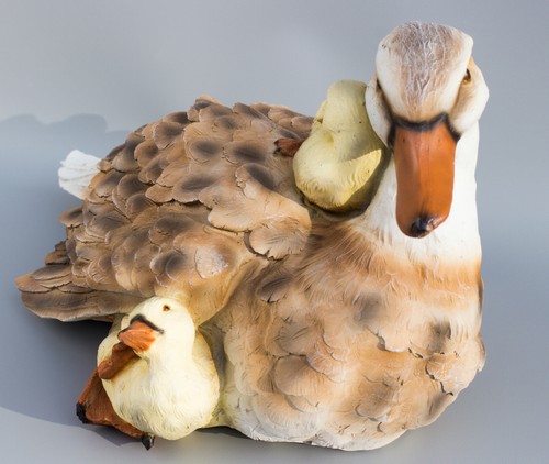 Duck Sculpture Large Garden Statue Mallard Wild Bird Duckling Outdoor Pond Decor - Picture 3 of 6
