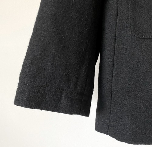 St. John's Bay Black Wool-Blend Men's Town Coat - L - New - Picture 7 of 10