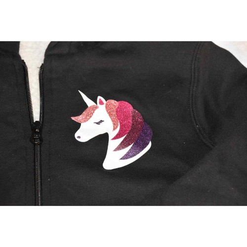 Old Navy Sherpa Lined Zip Up Hoodie, Kid's Large 10/12, Unicorn, VGU - Picture 1 of 6