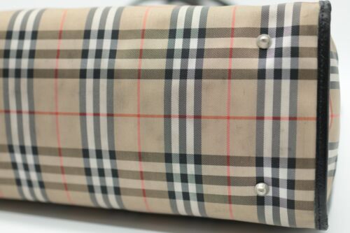 BURBERRY LONDON Tote Bag Canvas Checkered Authentic - Picture 21 of 22