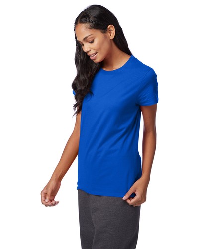 Hanes SL04 Women's Crew Neck Lightweight Tee Casual Fit Perfect-T T-Shirt - Picture 51 of 102