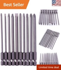 Compact 10-Piece Magnetic Screwdriver Bits Set with Versatile Head Styles
