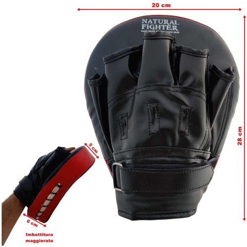 colpitore curvo focus pad guanto passata maestro mma muay thai kick boxe sanda - Foto 4 di 6
