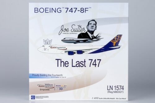 Atlas Air B747-8F N863GT "Apex Logistics-Last B747" 1:400 Scale NG without stand - Picture 3 of 15
