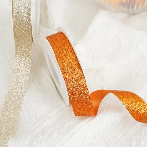 10Yards 10mm Glitter Ribbon For DIY Hair Bow Bling Wreaths Party Gift Decoration - Picture 6 of 11