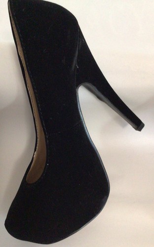 Delicacy Elegant 89 Platform High Heels Shoes Black Velvet Sz 9 Women’s - Picture 2 of 12