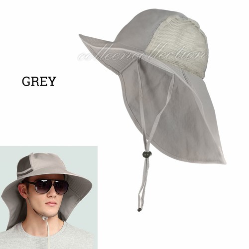 Unisex Outdoor Fishing Hiking Hat UV Protect Neck Face Flap Men Sun Golf Cap - Picture 12 of 17