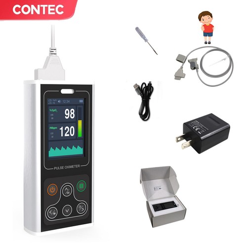 24hours Handheld Pulse Oximeter Rechargeable Blood Oxygen Meter PR PI Recorder - Picture 21 of 26