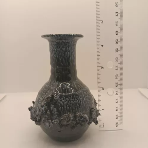 Vintage Glit Pottery Lava Vase ~ Iceland ~ Mid Century Small A157