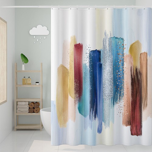Shower Curtain Waterproof Fabric Bathroom Decoration - Picture 5 of 12
