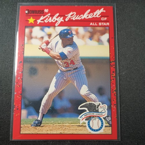 1990 Donruss Kirby Puckett All-Star Doppelfehler #683 falsch DOB keine Marke - Bild 1 von 2