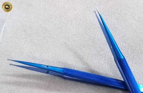 2 mm Diamant Staub Mikro Pinzette, runder Griff, 18,5 cm, Ringspitzen, chirurgische Anleitung - Bild 5 von 5