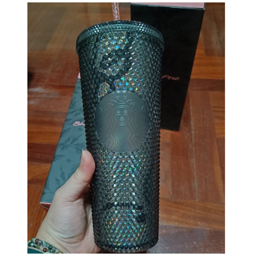 Starbucks BLACKPINK Bling Black Cold Cup Doodle 2023 Limited Collection 24 Oz - Picture 5 of 9