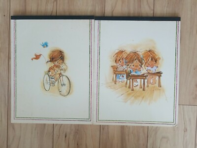 Vtg 70s Urchins American Greetings Lot 2 Penrite Typing Tablets New 60 Shts Each