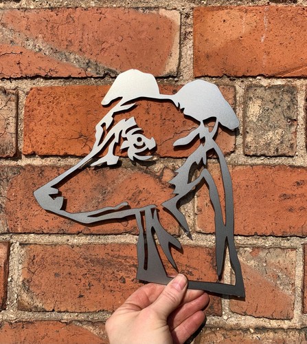 GALGO PERRO ACERO METAL ARTE PARED RAZA CRIADOR PEDIGRÍ DECORACIÓN DEL HOGAR REGALO - Imagen 2 de 2