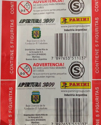 Argentina 2009 Panini Futbol Argentino Liga Profesional Soccer Pack - Picture 2 of 2