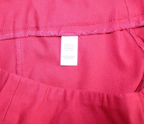 C Est. Pantalones cortos/capri 1946 rojos de tiro medio talla 10 elásticos para mujer - Imagen 6 de 8