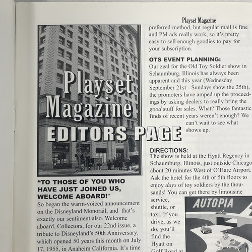 Playset Magazine #22 Disneyland Monorail July Aug 2005 Magic Kingdom Marx 1961 - Picture 3 of 10