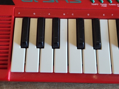 Yamaha SHS-10R Keytar Keyboard Red MIDI Synthesizer Tested Works Vintage - Picture 22 of 24