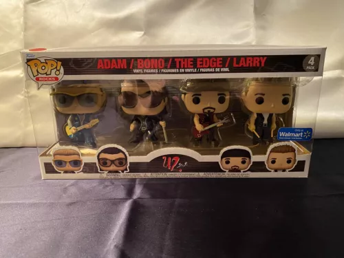 Funko Pops! Rocks U2 4 Pack Adam Bono The Edge Larry New! Sealed! Walmart exclus