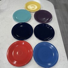 Fiesta Fiestaware 7  Salad Bread Dessert Plates Lot Of 7 Rainbow