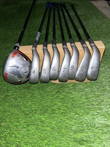 Ping G5 iron set Red Dot 4-w, Nike Vrs 15 degree 3 wood, Cleveland Tour 60 Wedge - Picture 1 of 7