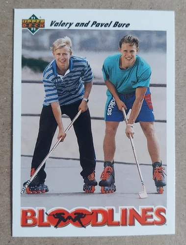 1991-92 Upper Deck VALERY & PAVEL BURE #647 Rookie RC Bloodlines Russia 