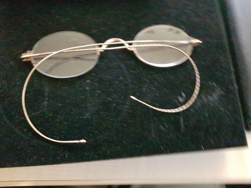Astuccio per occhiali nichel oro per occhiali patina staffa Gandhi rarità antico circa 2,5 - Foto 4 di 5