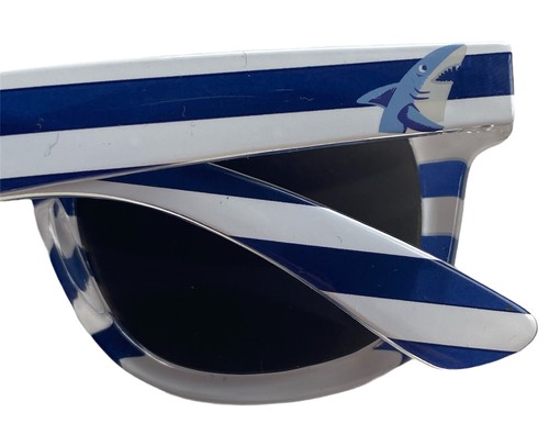 Pottery Barn Kids & Teeny Tiny Optics Collab Stripe Navy White Shark Sunglasses - Picture 8 of 11