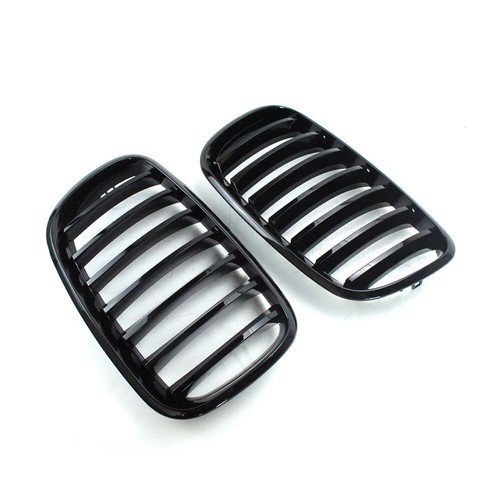 Gloss Black Front Bumper Kidney Grilles Grill Fit BMW X5 E70 X6 E71 2007-2013 - Picture 10 of 12
