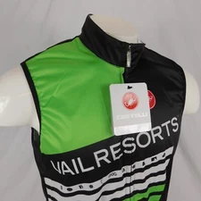 Castelli Men Wind Vest Cycling Vale Resorts Black Full Zip Sz L